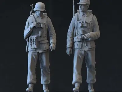 German soldiers 3D print model 4
