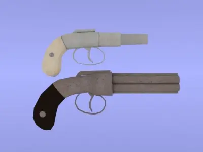 Allen guns Free low-poly 3D model