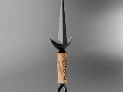 Minatos Kunai 3D Model Free low-poly 3D model