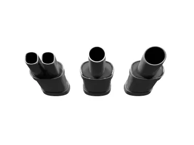 Exhaust three pipes 3D model