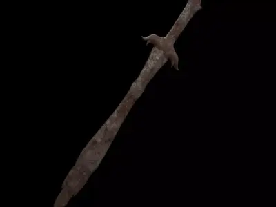 Ancient Rusted Relic Sword 3D model