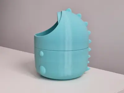 DinoChomp the Dinosaur Trash Bin 3D print model