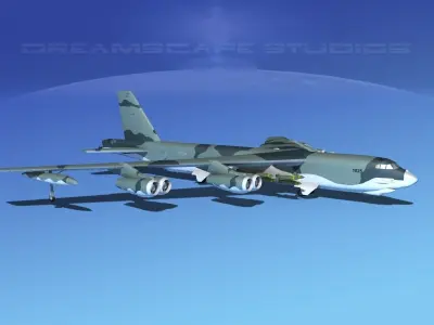 Boeing B-52G Stratofortress V02 3D model
