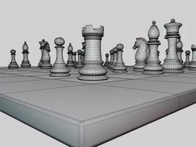 Classic Chess Low-poly 3D model