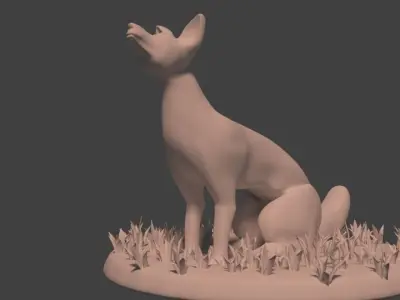 Fox in the Field Free 3D model