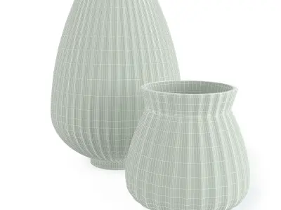 H and M - Blue Glass Vase Free 3D model