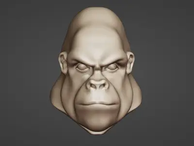 Head Sculpt gorilla 3D model