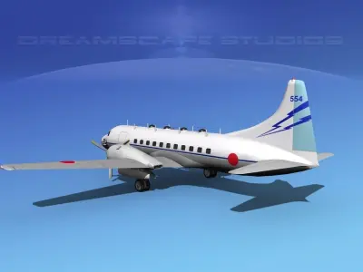 Convair T-29 Japan SDF 3D model