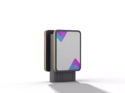 Sci-Fi Digital Billboard Low-poly 3D model