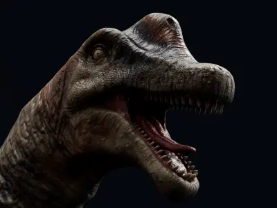 Dinosaur Brachiosaurus Sauropod Low-poly 3D model