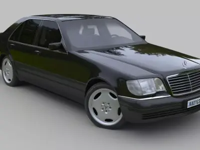 Mercedes S500  Free low-poly 3D model