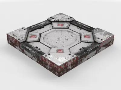 panel sci-fi 10 3D model