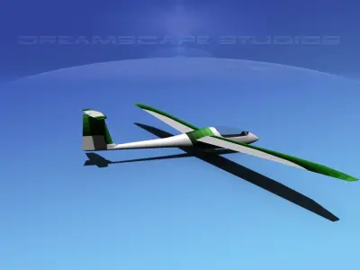 Venture Sailplane Low-poly 3D model