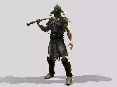 Ancient Warrior Low-poly 3D model