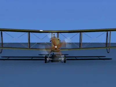 Airco DH-4 V02 Trainer RAF 3D model