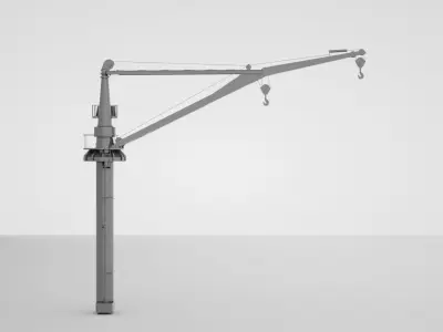 Naval Winch Crane - World War 2 Warship 3D model