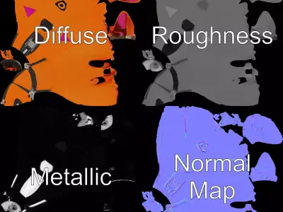 Orange Jet Fighter model pack Low-poly 3D model