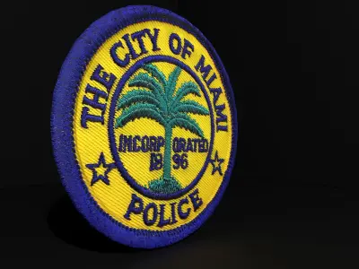 Police Patch-The City Of Mimi Low-poly 3D model