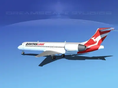 Boeing 717-200 Qantas Link 3D model