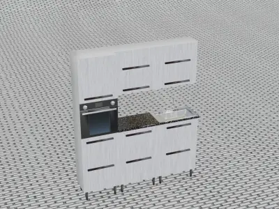 Kitchen Furniture Low-poly 3D model