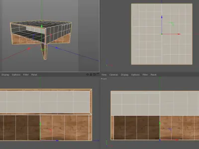 Aquilon Low Table by PIERRE GUARICHE Free 3D model