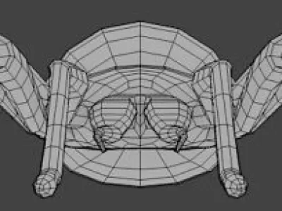 Spider Base Mesh  Low-poly 3D model
