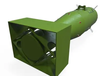 Atomic Bomb - Little Boy Low-poly 3D model