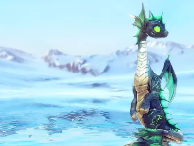 Little Dragons Sea Low-poly 3D model