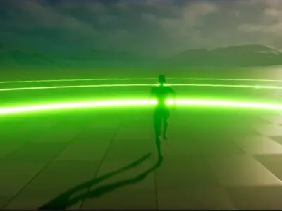 Unreal Engine 5 scanner effect animation  Low-poly 3D model