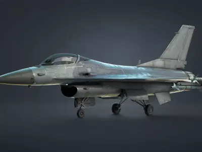 F-16 Fighting Falcon Game Ready Low-poly 3D model