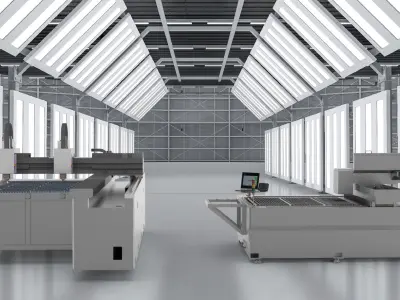 Laser cutting machine 3D model