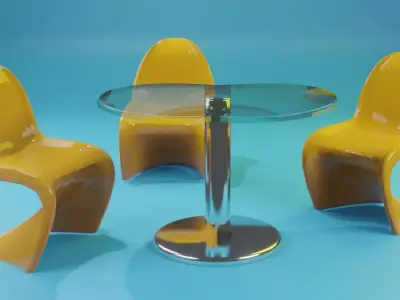 The Apple table Free 3D model