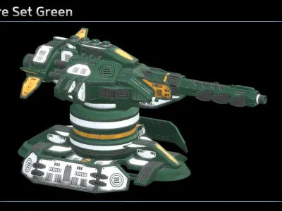 Plasma Turret Low-poly 3D model