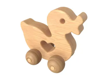 Duck wooden 3D model