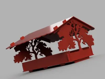 Decorative Tree Bird Feeder Free 3D print model