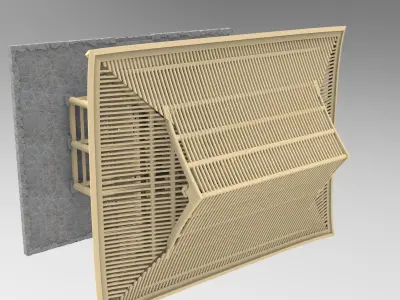 the Great Gate Daimon of Chohoji Temple Low-poly 3D model