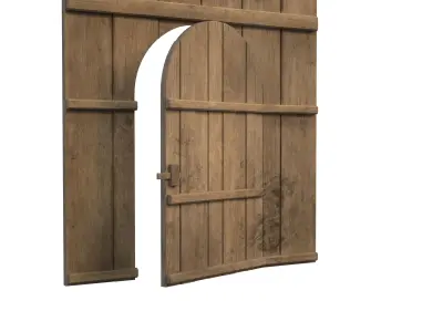 Door Entry Medieval Gate Low-poly 3D model