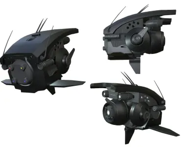 Sci-fi Drone Low-poly 3D model