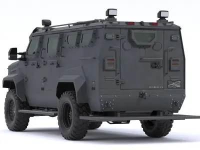 Alpine Armored Pit-Bull VX 50 Cal Tactical SWATAPC Truck 3D model