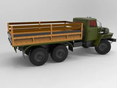 Ural-4320 General Purpose Truck 3D model
