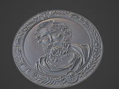 William Wallace Medallion 3D print model
