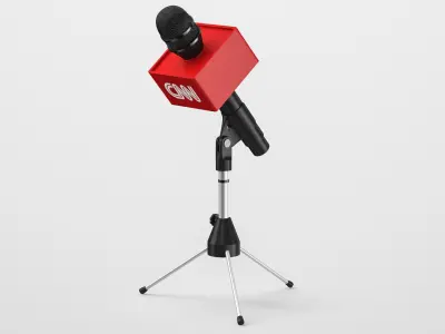 CNN News Microphone 3D model