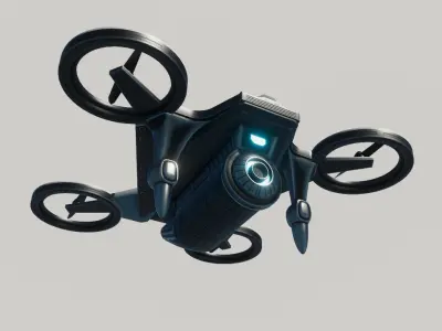 Sci Fi Quadcopter Drone Low-poly 3D model