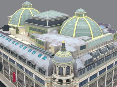 Grands Magasins Printemps Boulevard Haussmann Paris 02 3D model