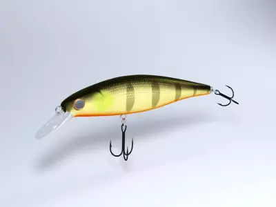 Crankbait fishing lure 3D model