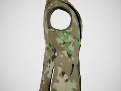 Tactical suit Vest  Low-poly 3D model