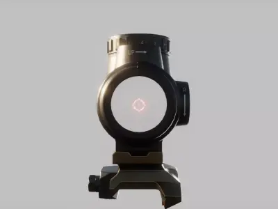 Trijicon MRO Reflex Sight Low-poly 3D model