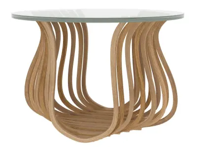 Coffee table Low-poly 3D model 16