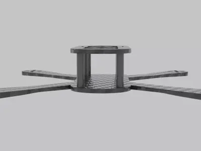 fpv drone frame Low-poly 3D model