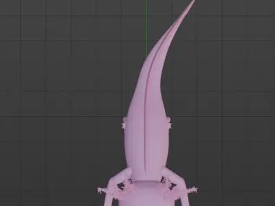 Axolotl  Low-poly 3D model